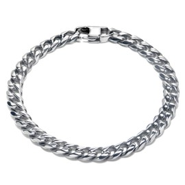 TruTi Titanium 7MM Curb Link Bracelet 7.5"