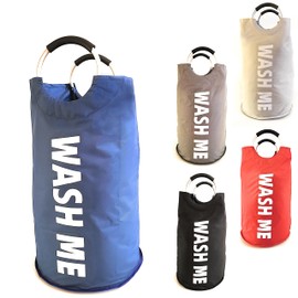 Dorm Checklist Laundry Bag | Large 90L Hamper | Collapsible & Foldable Washing Laundry Baskets for Clothes | Dorm Room, Apartment, Bedroom Essentials | Durable 600D Oxford w/Aluminum Handles (Blue)