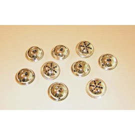 Unbranded Silver Jingle Bells Sleigh Bells Ringing Large 1 3/4" Metal w/Ringer and Hanger