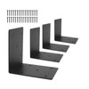 Heavy Duty Steel Corner Brackets 4pcs,6"x6"x5" L Right Reinforced Angle