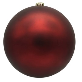 XXL Christmas Baubles Large for Outdoor Use, Frost-Proof and Weatherproof, 20 or 30 cm (Diameter 20 cm, Matte Bordeaux)