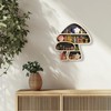 FNYDOX Cute Mushroom Decor, Wooden Floating Mushroom Shelf for Wall,