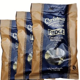 Bristows Chocolate Brownie Fudge Candy Bar | Delicious Smooth Creamy Taste | Individually Wrapped for Freshness & Flavor | Handmade in the UK | 5.29 Oz/150g (Pack of 3)