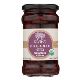 UD_Divina Organic Green Kalamata Sliced Olives Case of 6-5.6 oz Fresh Olives