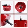 3.15 Inch / 80mm Hole Saw Red with Arbor and
