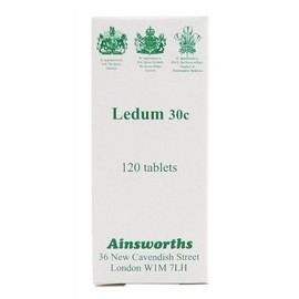 Ainsworths 30C Ledum Homoeopathic Remedy - Pack of 120 Tablets