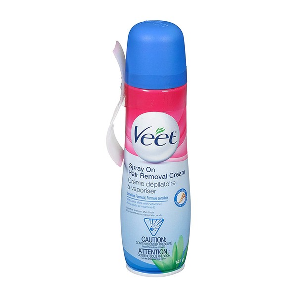 Veet Spray On Hair Remover Cream, Sensitive Formula, 5.1 Ounce