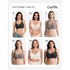 Gailife V Neck Front Closure Bras for Women Wireless Full