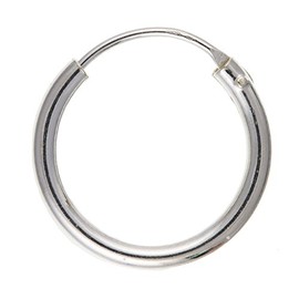 MENS 16MM Single Hoop Earring - 925 Sterling Silver