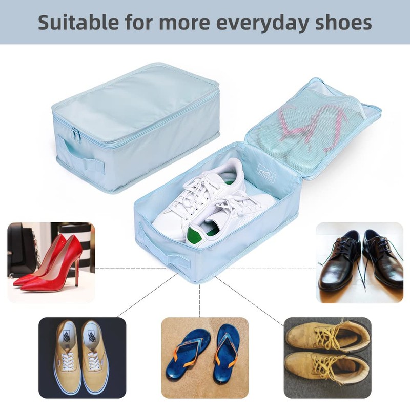 JJ POWER Travel Shoe Bags, Foldable Waterproof Shoe Pouches Organizer-Double