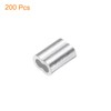 uxcell 200Pcs Aluminum Crimping Loop Sleeve for 3/32" Diameter Wire