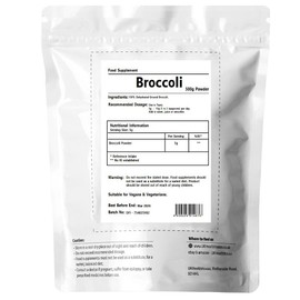 UKHealthHouse Broccoli Powder | Contains Activated Sulforaphane Supplement | Potent Antioxidant Content | Whole Broccoli Powder | 100% Natural & Pure (500g)