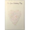 Majestic Greetings 1 Wedding Day Greeting Card/Envelope Flowers Happy Promise