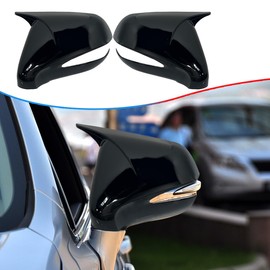 MUXEE Side Mirror Cover, for 2010 2011 2012 2013 2014 2015 Lexus RX 350, 2PCS Turn Signal housing Cover Accessories - Bright Black