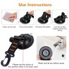 CONBOLA Suction Cups Hooks 4 Pieces Outdoor Car Camping Essentials