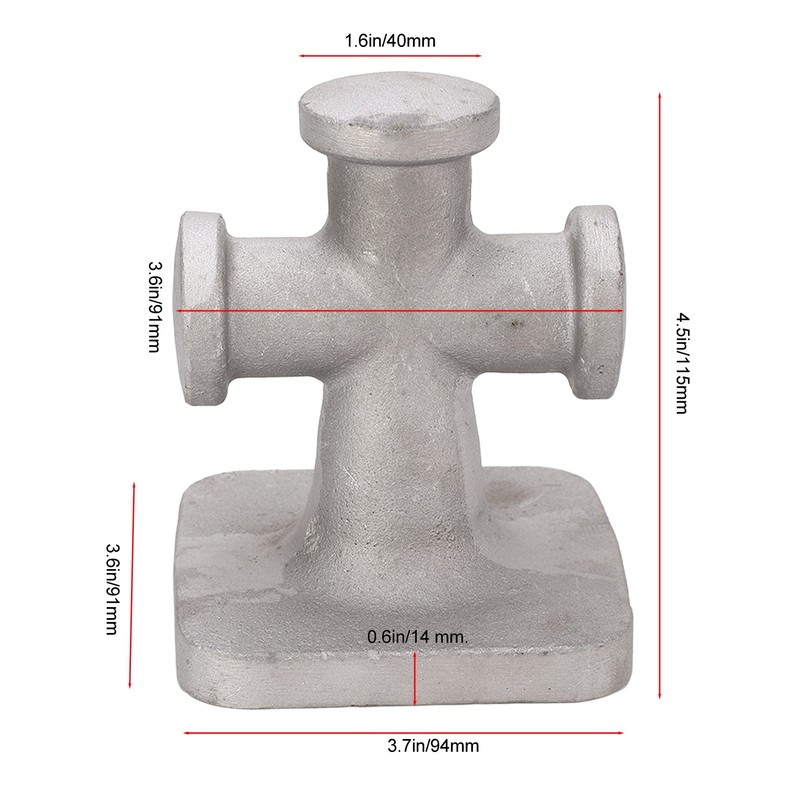 4.5inch Single Cross Bollard Cleat Heavy Duty Aluminum Mooring Bitt