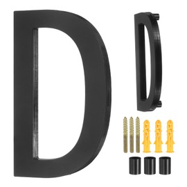 sourcing map Floating House Letters, 5 Inch Acrylic Modern Address Letter for Outside with Nails Kit for Home Street Office Mailbox Sign(Letter D, Black)