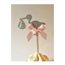 Handmade Its a girl baby shower, girl cupcake topper, its a girl cupcake, baby shower