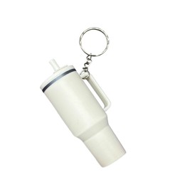 OLIREW Cute Keychain for stanley cup accessories,Cute Cup Accessories,Purse Handbag Charms for Women (White)