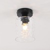 Volcode 12V Hammered Glass Ceiling Light for RV, Flush Mount