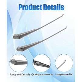 1 Pair Front Windshield Wiper Arm Replacement Kit Fits for Jeep CJ5 CJ6 CJ7 CJ5A CJ6A CJ8 Scrambler Replace 42883 J0979281 J5758005 J9995182 J0979281 J5758005