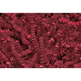 Small Bag, 8 Ounce Crinkle Cut Paper Shred Gift Wrap Shredded Paper (Red)