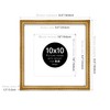 10x10 Gold Ornate Photo Frame With White Mat For 8x8