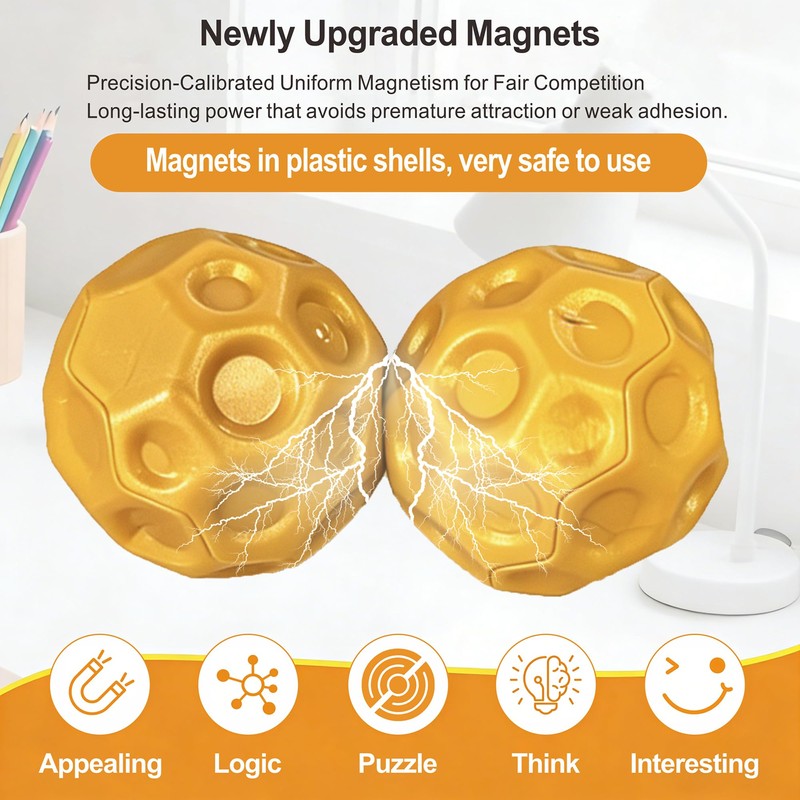 Magnetic Chess Game, Kollide Magnet Game with String 20 Soccer-Shaped
