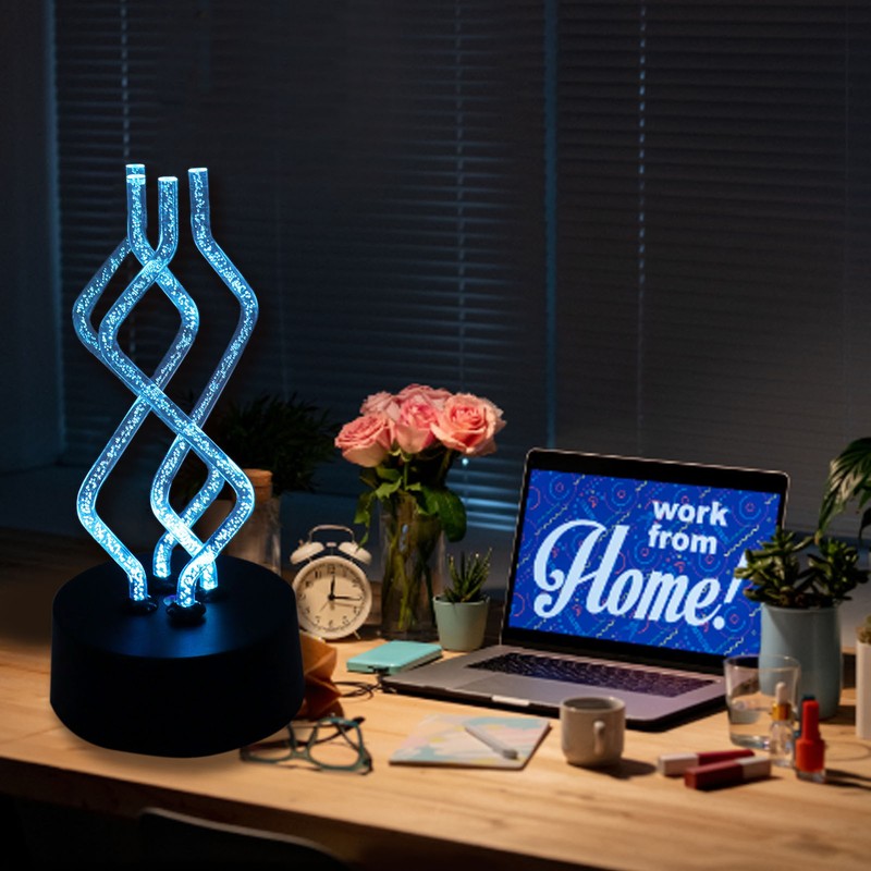 Bubble Color Changing LED Table Lamp Dancing Rotary Stick Lamp