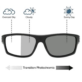 Sports Transition Readers Sunglasses Wrap Around Readers Photochromic Bifocal Reading Glasses For Men and Women (black, 1, x)