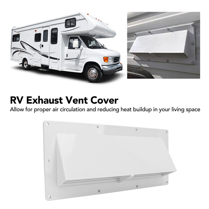 RV Exhaust Vent Cover White Range Hood Sidewall Vent Cover