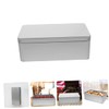 WOONEKY Rectangular Tin Box with Lid Versatile Tinplate Storage for