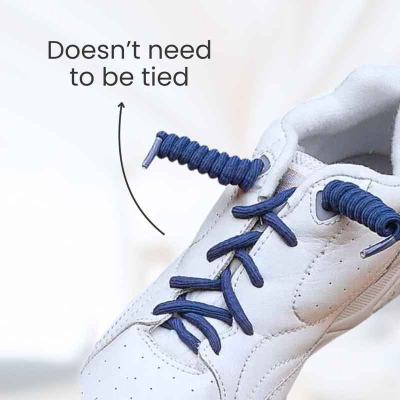 Homecraft Coiler Shoe Laces, Black, No Tie Laces for Users