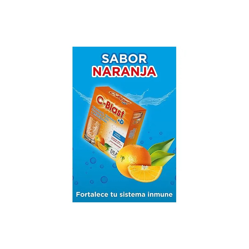 Blast Vitamina Complejo Zinc Antioxidantes 3cajas Sabor Naranja