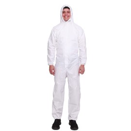 Mirabella Health & Beauty Unisex Disposable Hazmat Type Coverall with Hood Health and Safety Protective Clothing Category 3 S