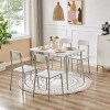 Vecelo 5 Piece Dining Table Set 4 Chairs Breakfast Wooden