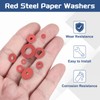 uxcell 220 Pcs M6 Fiber Flat Washers, Insulation Plain Washer