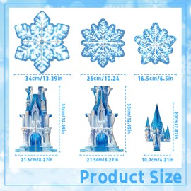 Anvin 3-Tier Snowflake Cupcake Stand Tower Cardboard Cupcakes Tier Stand Holder for Dessert Display Birthday Party Decoration Tea Party Supplies Party Centerpiece Decor Baby Shower (Snowflake)