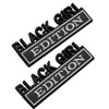 2Pc Black Girl Edition Emblem 3D Fender Badge Car Truck