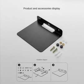 Fahgaer Metal Wall Shelf Speaker Stand Wall Shelf Speaker Mount for Bluetooth Speaker, Cell Phones, Toy Display Shelf White