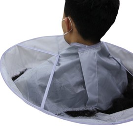 Hair Cutting Cape, Haircut Cape Umbrella, Hair Coloring Cape, Umbrella Type Barber Hair Catcher Cape for Kids Adults Hook and Adjustment Size, 60cm Diameter, Waterproof Nylon
