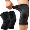 QUPOLPOL Knee Compression Sleeves – 2 Pack Non-Slip & Breathable