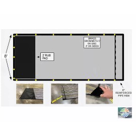 PAKGLOBAL 8' x 30' Dump Truck Tarp - Mesh 16oz. -PAKGLOBAL - New - FREE SHIPPING