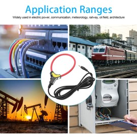 Yuecoom ETCR100F Current Sensor, AC Multi-Functional Flexible Coil Current Sensor, Split Core Current Transformer Coil Sensor Used for Energy Meter for Electronics Industry