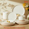 Sweese 18 Pieces Porcelain Dinnerware Set, Modern Dish Set for