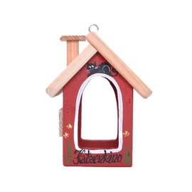Cat Cinema Bird Feeder for Hanging - Feed and Help Birds Made Easy! (Red)
