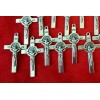 *LOT OF 10 St Benedict Cross silver PLATED Catholic Pendant