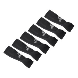 PATIKIL Volleyball Arm Sleeves, 6 Pcs Passing Forearm Sleeves with Protection Pads Thumbhole Arm Guards for Youth Men Women, Black