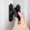 INIRET 2 Packs 90 Degree Black Barn Door Lock, Flip