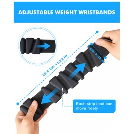 T98 Wrist Weights 2 Lbs, Wrist and Ankle Weights for Women Set of 2, Adjustable and Waterproof Arm Weights for Strength Training, Walking, Pilates, Yoga, Swimming, Home and Gym